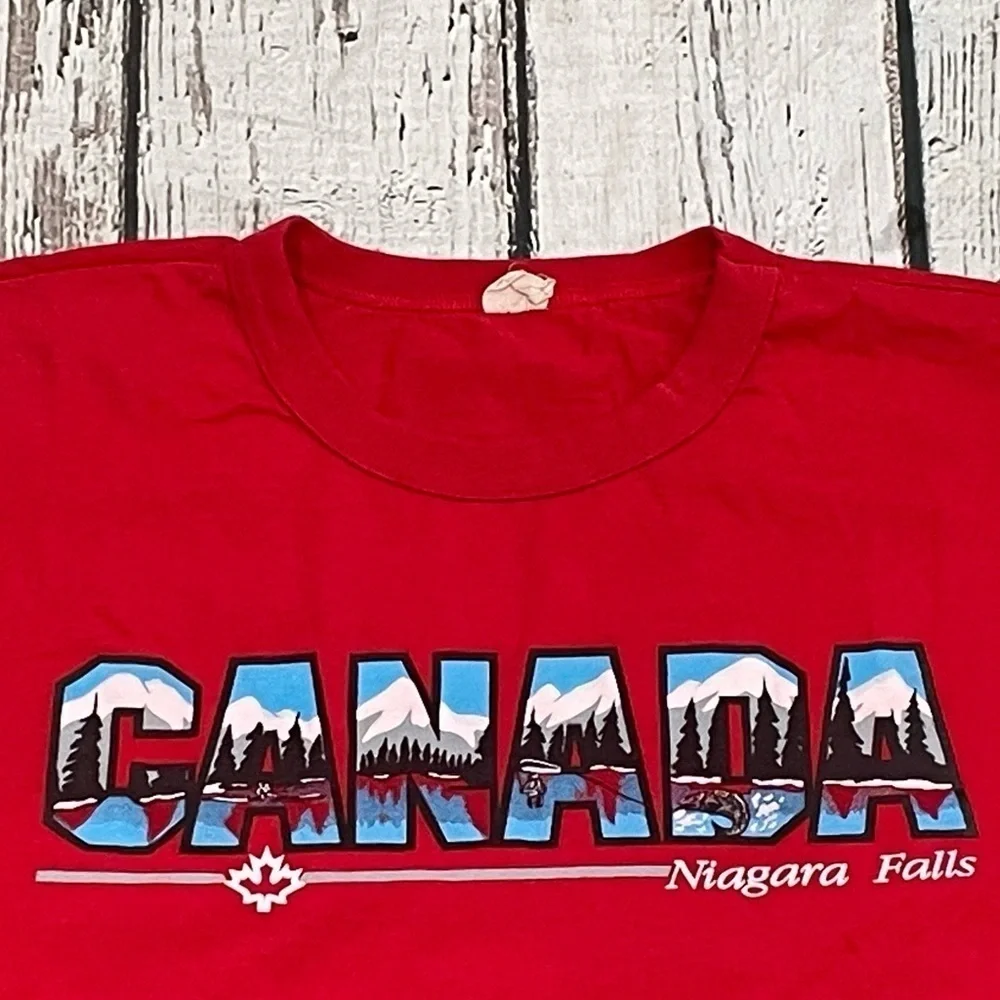 Vintage Niagra Falls Canada 1980s Travel Tourist Tee Top Shirt